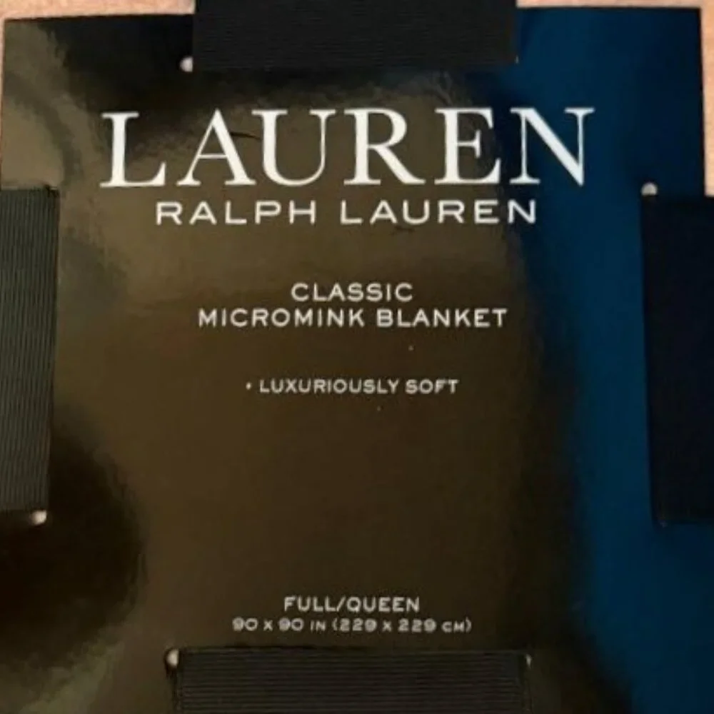 BRAND NEW LAUREN RALPH LAUREN MICROMINK LUXURIOUSLY SOFT QUEEN 90